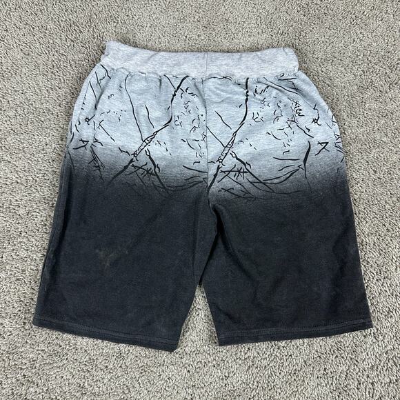 Manfinity Shorts Mens Medium Gray Black Hombre Dyed Geometric Drawstring Gym - Picture 9 of 10